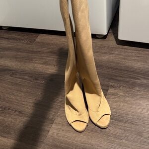 Chic Tan Over the Knee Boots